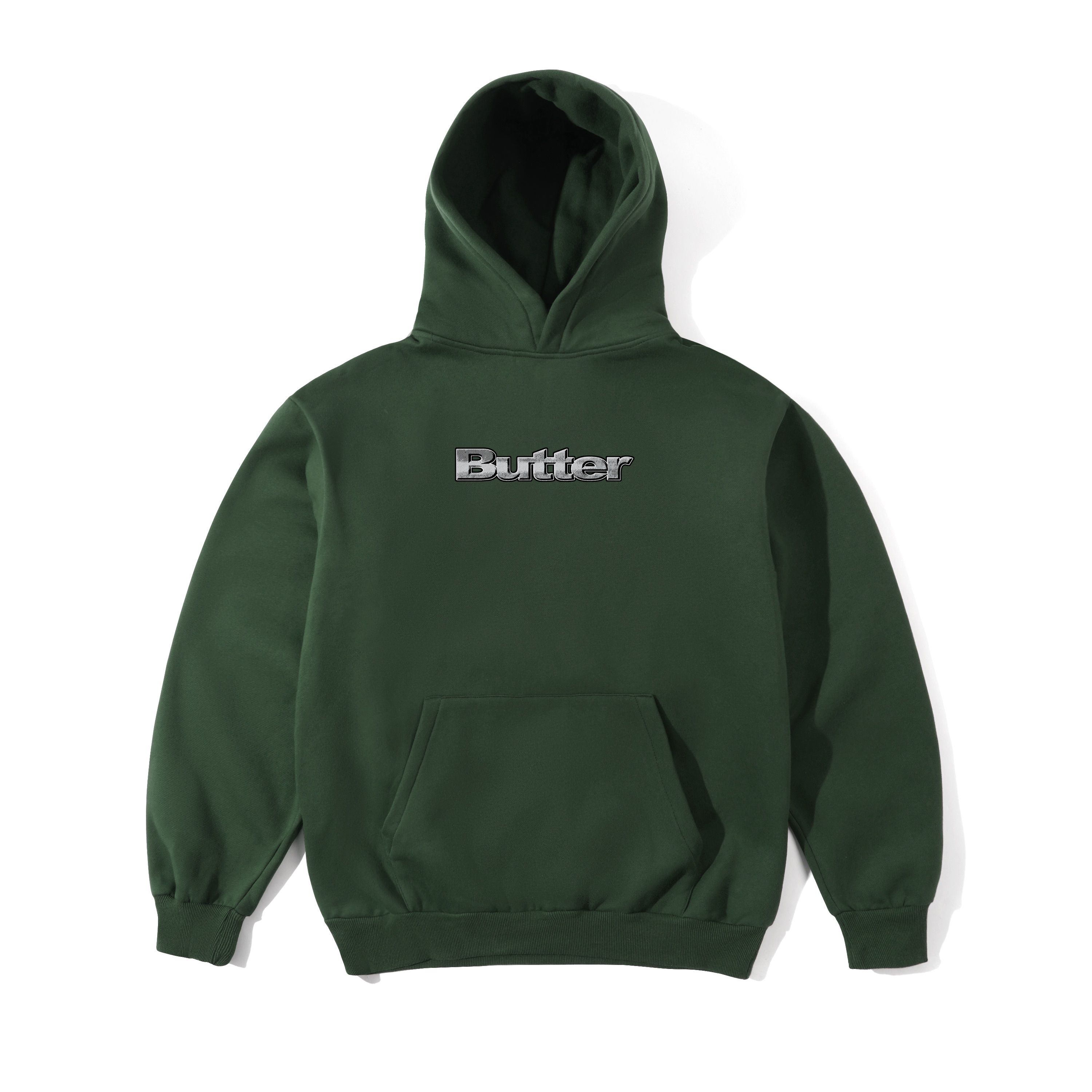 Butter Goods Alloy Logo Hoodie - Bottle Green