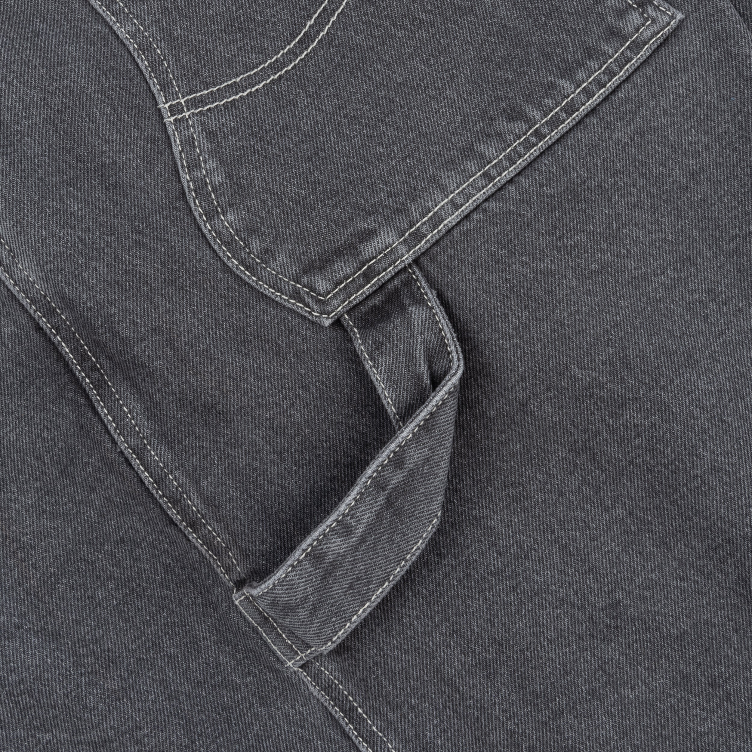 Dime Classic Denim Shorts - Faded Black (Contrast Stitching)