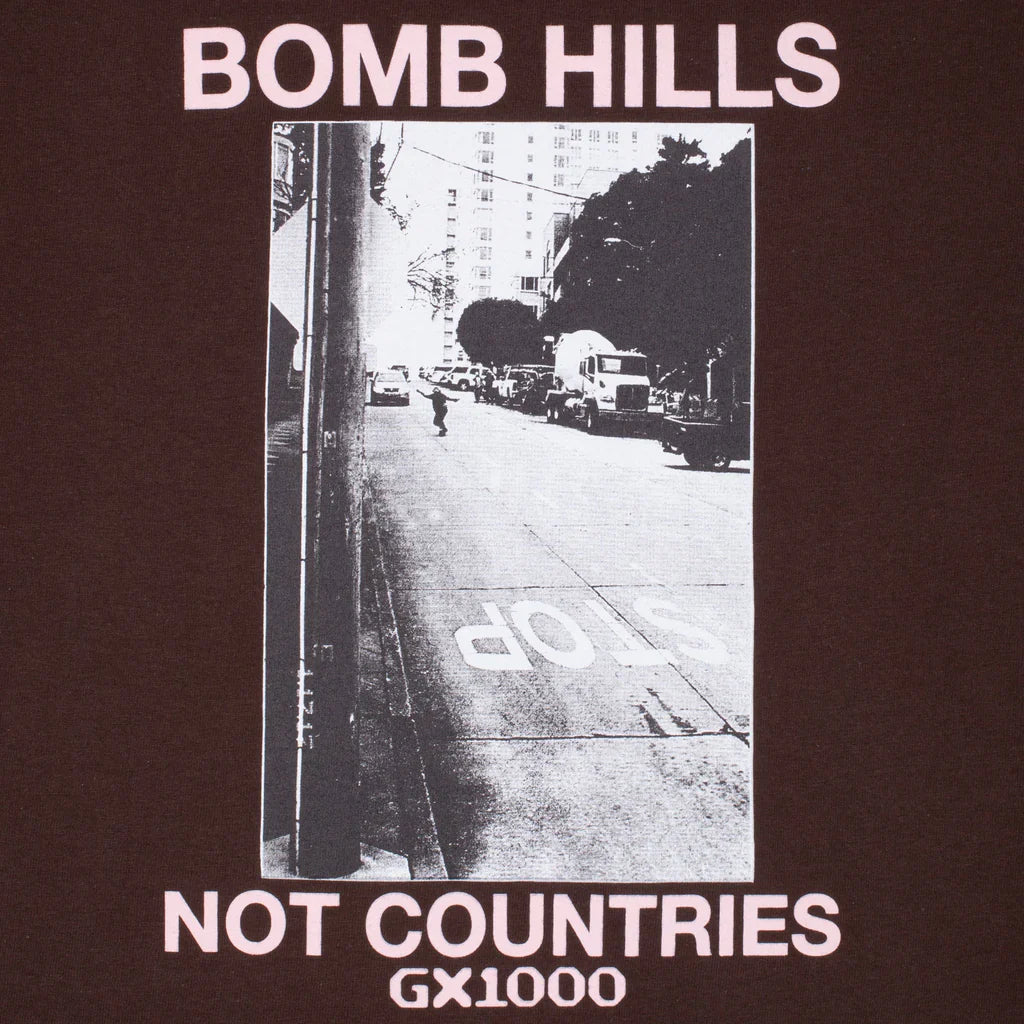 GX1000 Bomb Hills Not Countries Hoodie - Brown/Rose