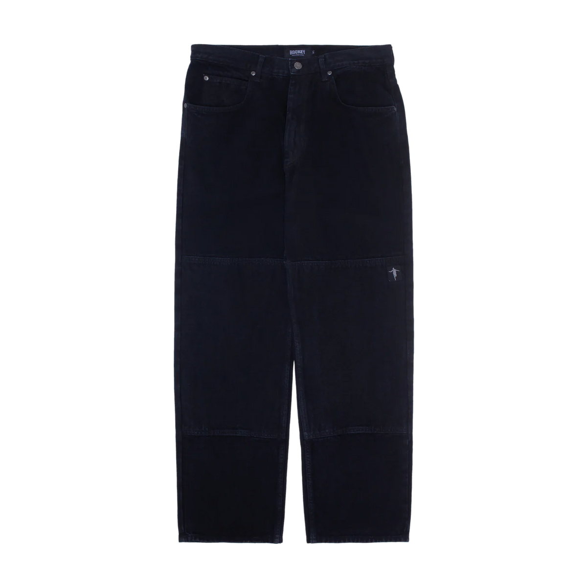 Hockey Double Knee Jean - Black