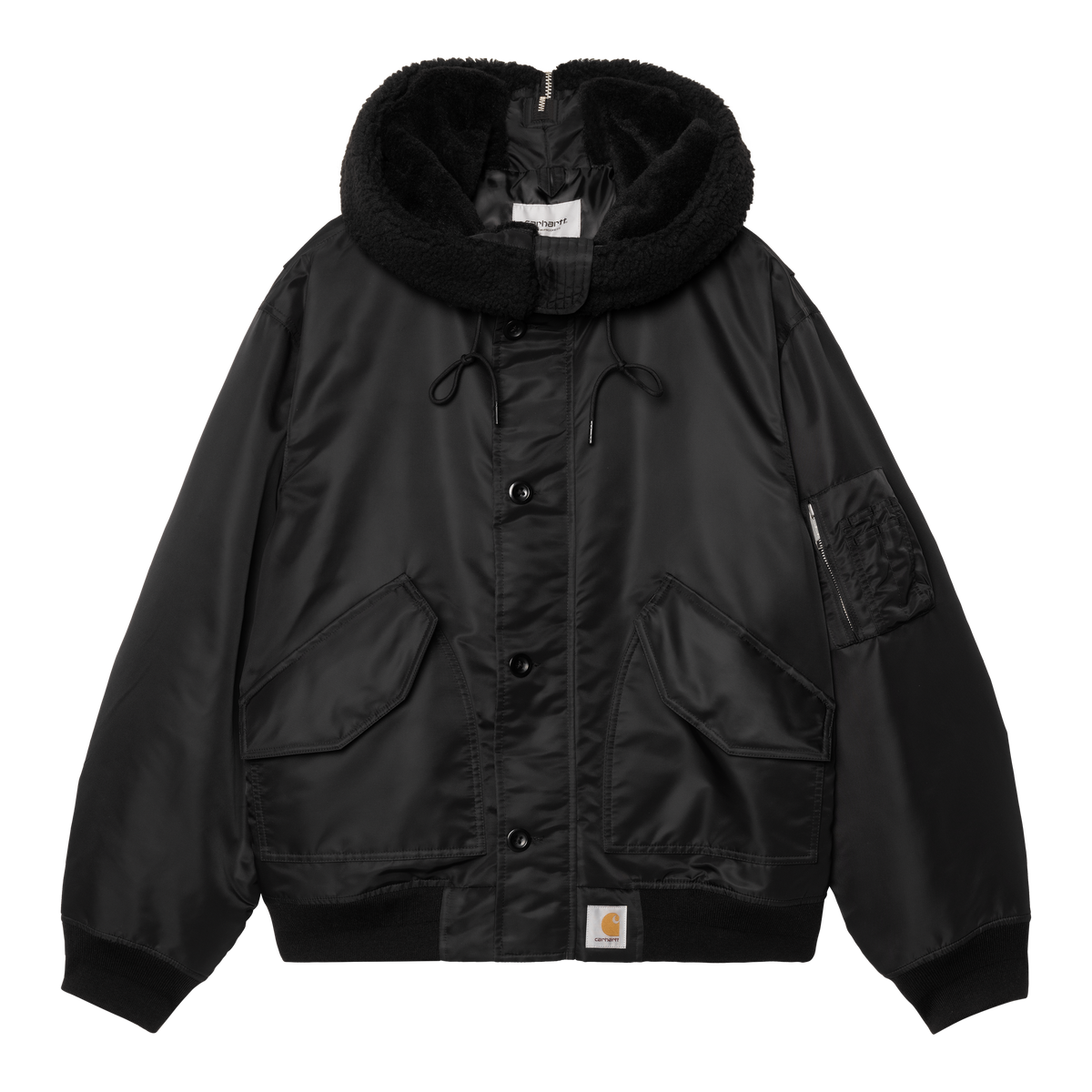 Carhartt WIP Hooded Oltera Bomber - Black/Black