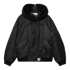 Carhartt WIP Hooded Oltera Bomber - Black/Black