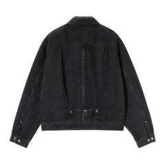 Carhartt WIP Belmar Snake Camo Jacket - Black Heavy Stone Wash