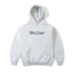 Butter Goods Stripe Logo Applique Hoodie - Ash