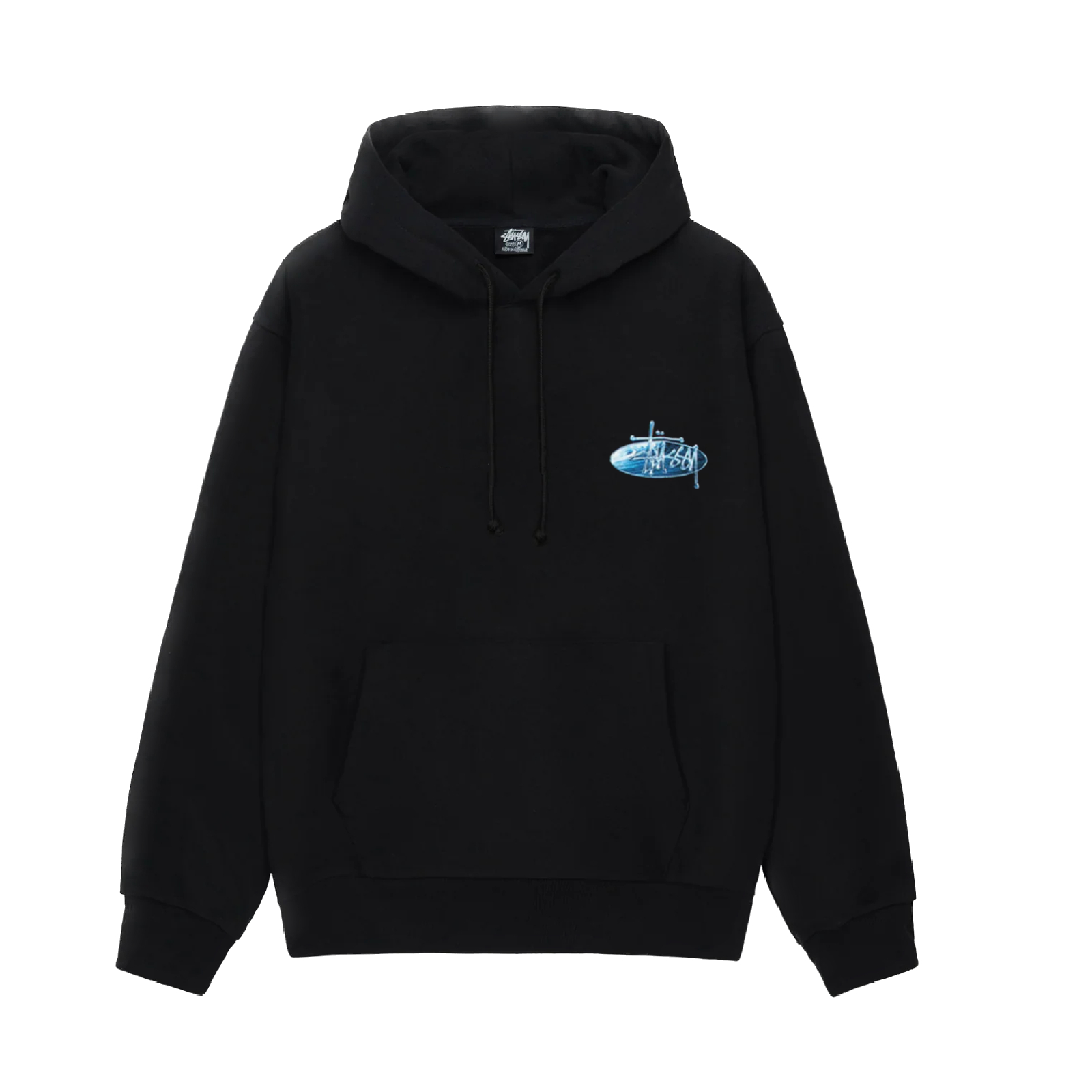 Stussy Wave Oval Hoodie - Black